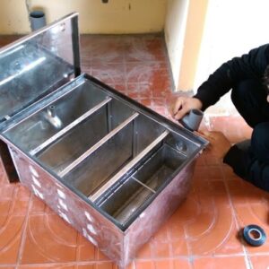 Bể tách mỡ 96 lít - Bách Hóa Môi Trường 4 bể tách mỡ nhà hàng kích thước trung bình