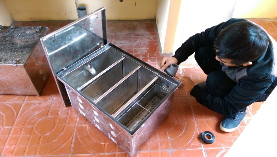 be-tach-mo-100-lit bể tách mỡ nhà hàng kích thước trung bình