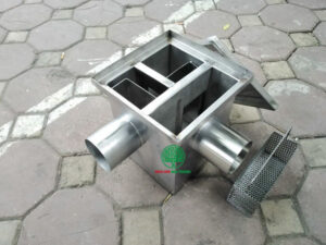 hình ảnh bể tách mỡ với các bộ phận đầy đủ