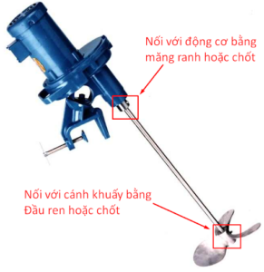 cấu tạo của trục cánh khuấy