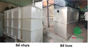 so sánh bể nước bằng inox và bể nước nhựa