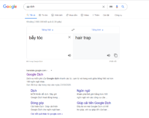 bẫy tóc tiếng anh là hair trap