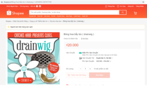 mua bẫy tóc trên sàn thương mại shoppe