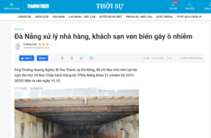 các bài báo phản ánh nhà hàng gây ô nhiễm môi trường