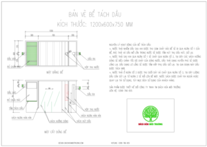 bản vẽ bể tách dầu