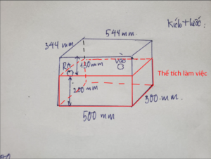 thể tích làm việc của bể tách mỡ