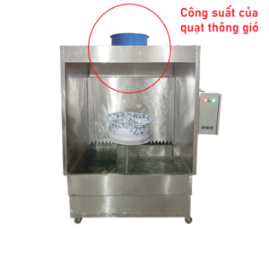 Tính toán công suất quạt thông gió của buồng sơn màng nước