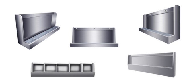 Hình dáng của máng tiểu nam inox