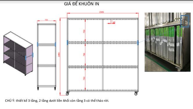 Kê để khuôn in có khả năng chịu lực tốt