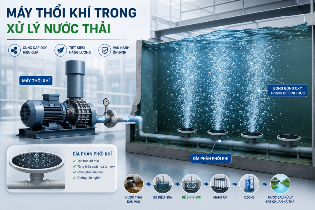 MÁY THỔI KHÍ TRONG
XỬ LÝ NƯỚC THẢI