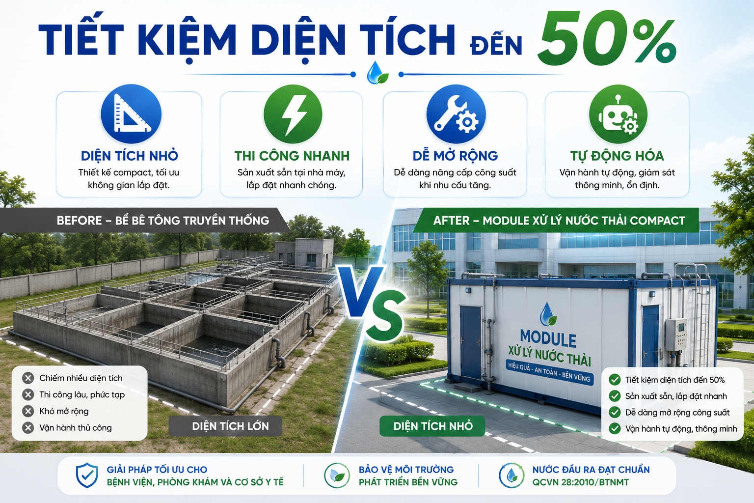 7 Ưu Điểm Module Xử Lý Nước Thải 2 Module xu ly nuoc thai compact tiet kiem dien tich lap dat