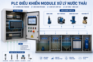 PLC ĐIỀU KHIỂN MODULE XỬ LÝ NƯỚC THẢI