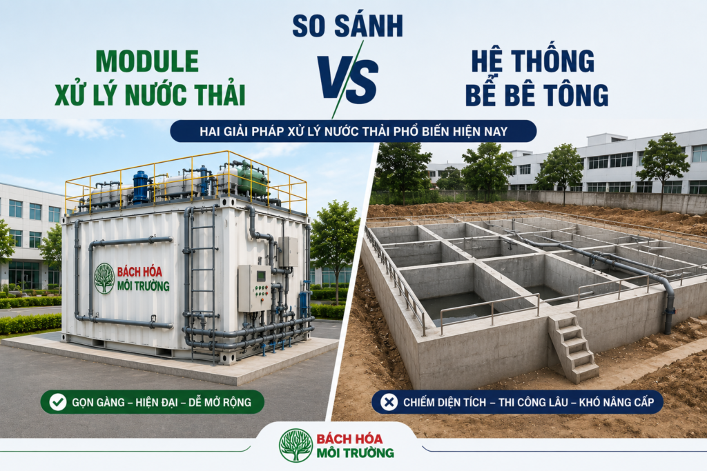 So sanh chi phi dau tu module xu ly nuoc thai.